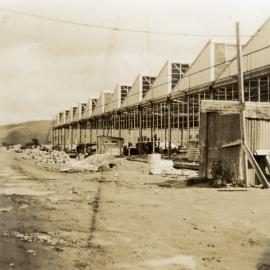 Dunlop factory construction; south wall, from the east end.