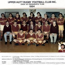 Upper Hutt Rugby Football Club 1984; over-30 President's team.