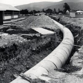 Heretaunga College; stormwater drain curve.