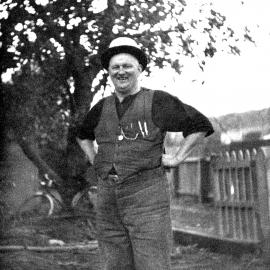 Arthur Clouston. He felled the giant redwood of Pine Ave. 20th July 1957.