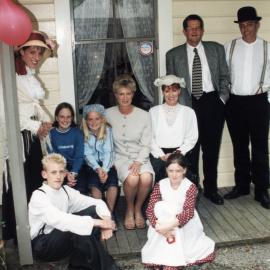 Golders Cottage 125th anniversary; TV's 'Pioneer Family', the 'Feyens' and the mayor with his family.
