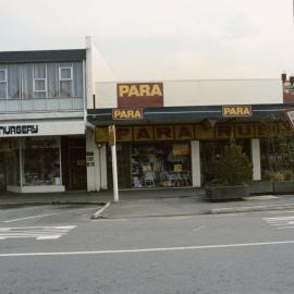 Main Street 1989  5; Martin's toy shop, No. 93-95 and Para Rubber, 97-101.