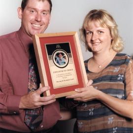 McDonald's franchisees Murray and Bronwyn Ward win company's 'Employer of the Year' award.