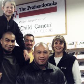 Child Cancer Week; Ashleigh Dingle supported by Hurricanes and Irene Van Dyk.