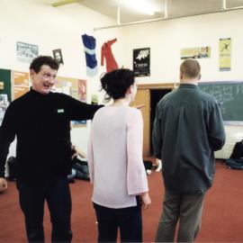 Heretaunga College; actor Cameron Rhodes coaching Julia Harrison, Matt Bentley. 