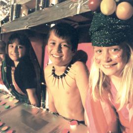 Silverstream School; 'Around the World in 80 Minutes'; children in a time machine.