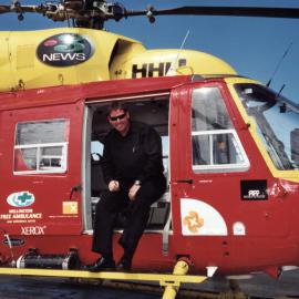 Rotary donates $10 000 to Westpac Rescue Helicopter; president Murray Lord.