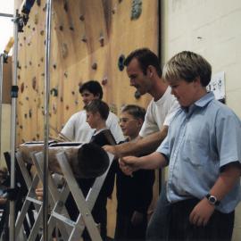 HIBS; Hutt International Boys' School; visit by 'Strike' percussion ensemble.
