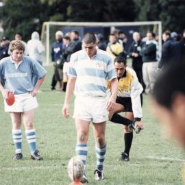 St Patrick's College; Michael Kingsbeer (and Michael McFarland) dropped from first XV; shaved heads unacceptable.