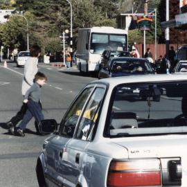Whitemans Road; safety problem at Silverstream School; parents using New World supermarket car park.