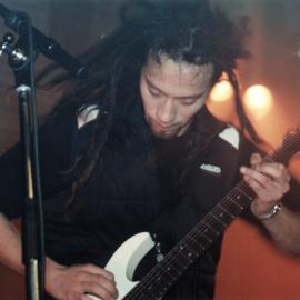 Rimutaka Licensing Trust RAPID rock concert; Tadpole lead guitarist Chris Young.