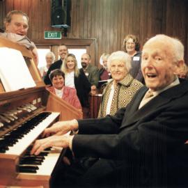 St Hilda's Anglican church; Arthur Bryant, 94, again takes up choirmaster's job.