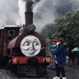 Silver Stream Railway; 'Friends of Thomas the Tank Engine' event, with Jared, 3, & Carol Coffey.