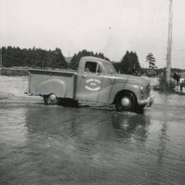 Flood, 1965; Cottle block; (Shakespeare  Avenue?); utility truck.
