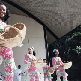 New Zealand Festival performers; Cuban group Cutumba at Harcourt Park. 