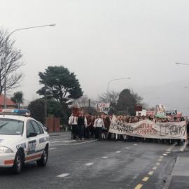 Heretaunga College protest march; teachers banning extracurricular activities.