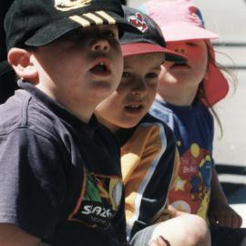 Army Charter parade; audience.