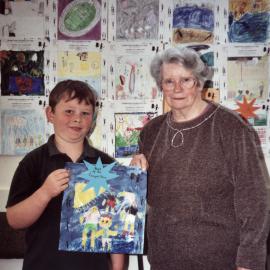 Jacob Baker, 7, wins Trentham Church of Christ Community Centre 'Family Fun' art competition.