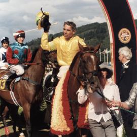 Trentham racecourse, 2003; Oarsman (jockey Gary Grylls); Wellington Cup  winners.