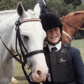 Upper Valley Equestrian Day, Trentham Memorial Park; Jamie Giles with Samuel Whiskers.