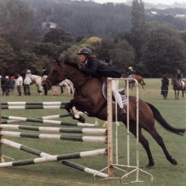 Upper Valley Equestrian Day, Trentham Memorial Park; Amy Miller on Nimrod.