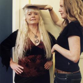 Lord of the Rings film auditions; Lynne Rait's height being recorded.