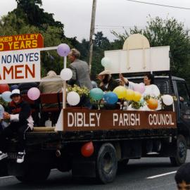 Christmas parade, Stokes Valley, 2003; RSA's 'Vicar of Dibley'  float.