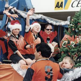 Christmas parade 2003; un-named group; soccer (from the jerseys).