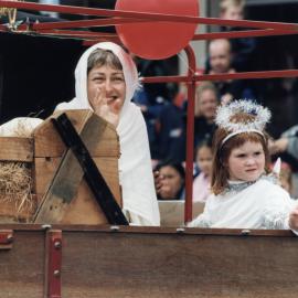 Christmas parade 2003; nativity group, unidentified.