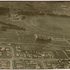 Trentham; aerial photograph, looking south-east; Miro and Ararino street junction in foreground