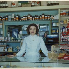 Trentham Pharmacy, Main Road, 1963; new owner Geraldine Loftus.