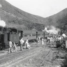 Summit station; one of the last train trips over the Rimutaka Incline, October 1955.