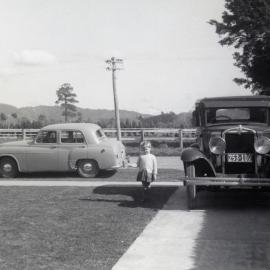 Sandra Prout at the northern end of Moonshine Road, 1960