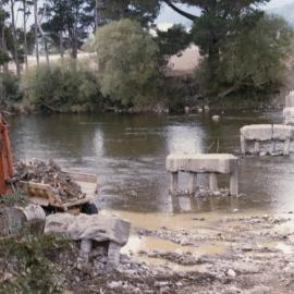 Moonshine bridge 1 being demolished.