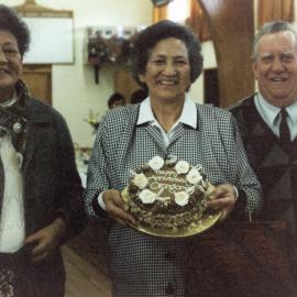 Māwai Hakona; Tangi Wotton and Grace Nicholls (sisters) with Eric Wood