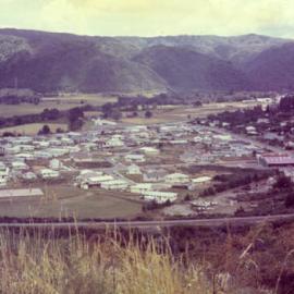 Maoribank from Mangaroa Hill 1971 (3); looking north.