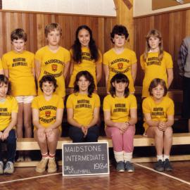 Maidstone Intermediate 1984 Sport; girls' volleyball