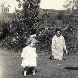 Hilda and Eda Poulson at J.A. Hazelwood's