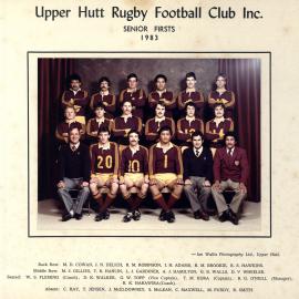 Upper Hutt Rugby Football Club 1983 Senior Firsts