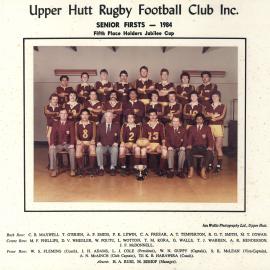 Upper Hutt Rugby Football Club 1984 Senior Firsts