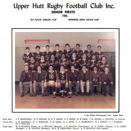 Upper Hutt Rugby Football Club 1985 Senior Firsts