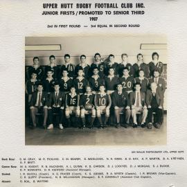 Upper Hutt Rugby Football Club 1987 Junior Firsts