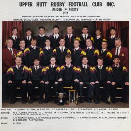 Upper Hutt Rugby Football Club 1992 Under 19 Firsts