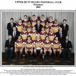 Upper Hutt Rugby Football Club 2001 Premiers