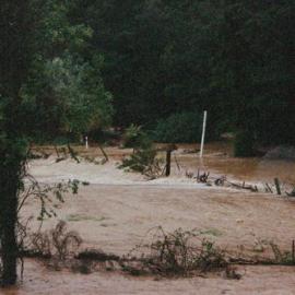 Flood, Karapoti; water crossing the road 2.