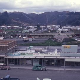 View from BNZ building 1967, October; 3; Taylor House, western end of Geange Street.