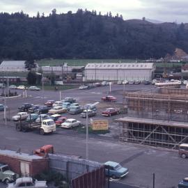 View from BNZ building 1967, October; 2; eastern end of Geange Street.