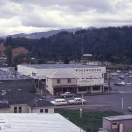 View from BNZ building 1967, October; 1; Station Street and Woolworths.