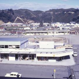 View from BNZ building 1969, May; 3; Taylor House second-storey addition completed.