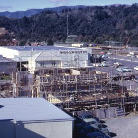 View from BNZ building 1969, May; 1; rear of Post Office under construction.
